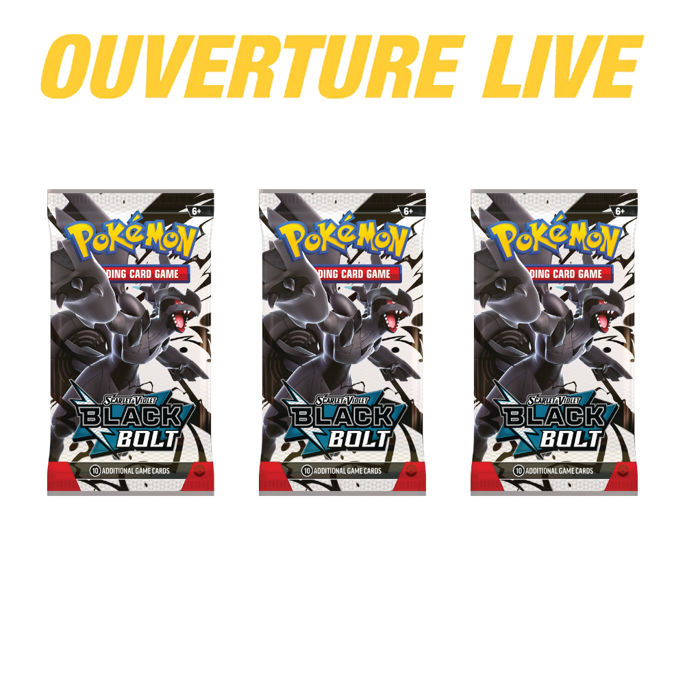 Pokémon Scarlet & Violet Black Bolt - 3 Paquets