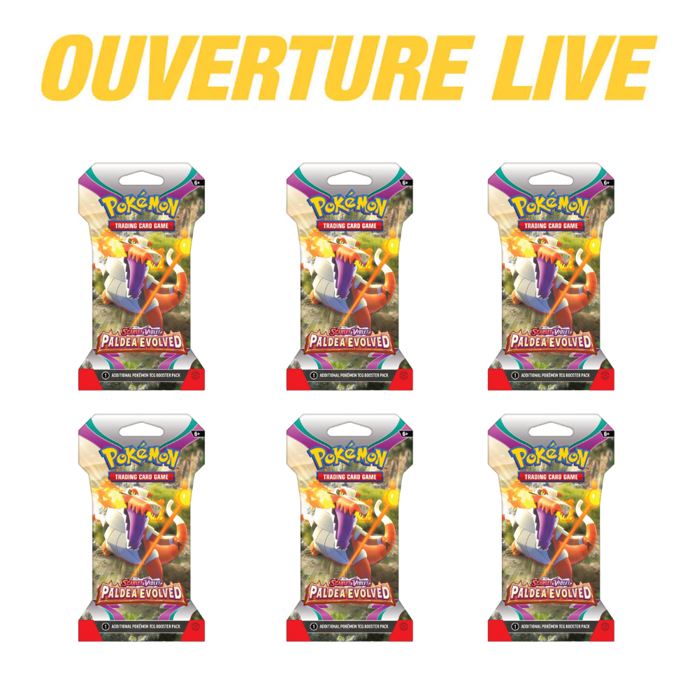 Pokémon Scarlet & Violet Paldea Evolved Sleeved Pack (6 paquets)
