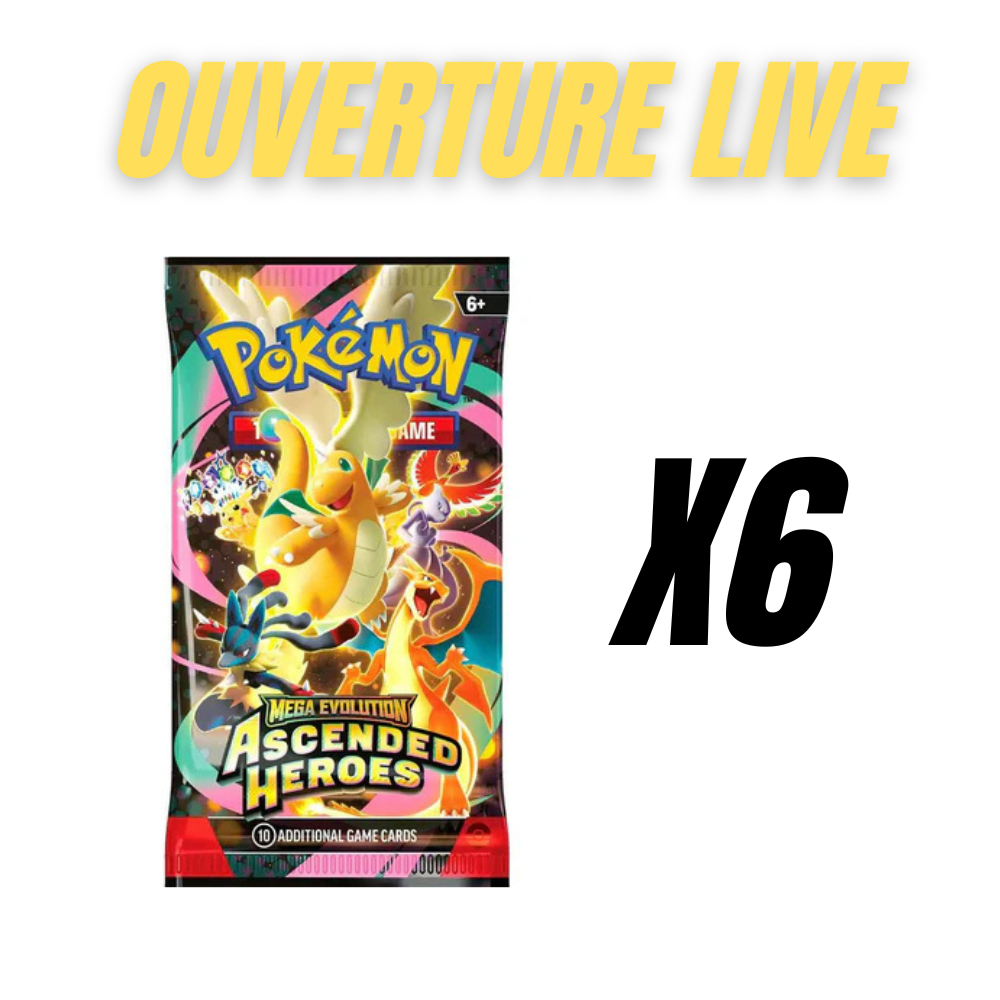 Pokemon Ascended Heroes 6 Paquets