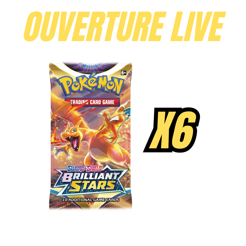 Pokemon Sword & Shield Brilliant stars Booster Packs X 6