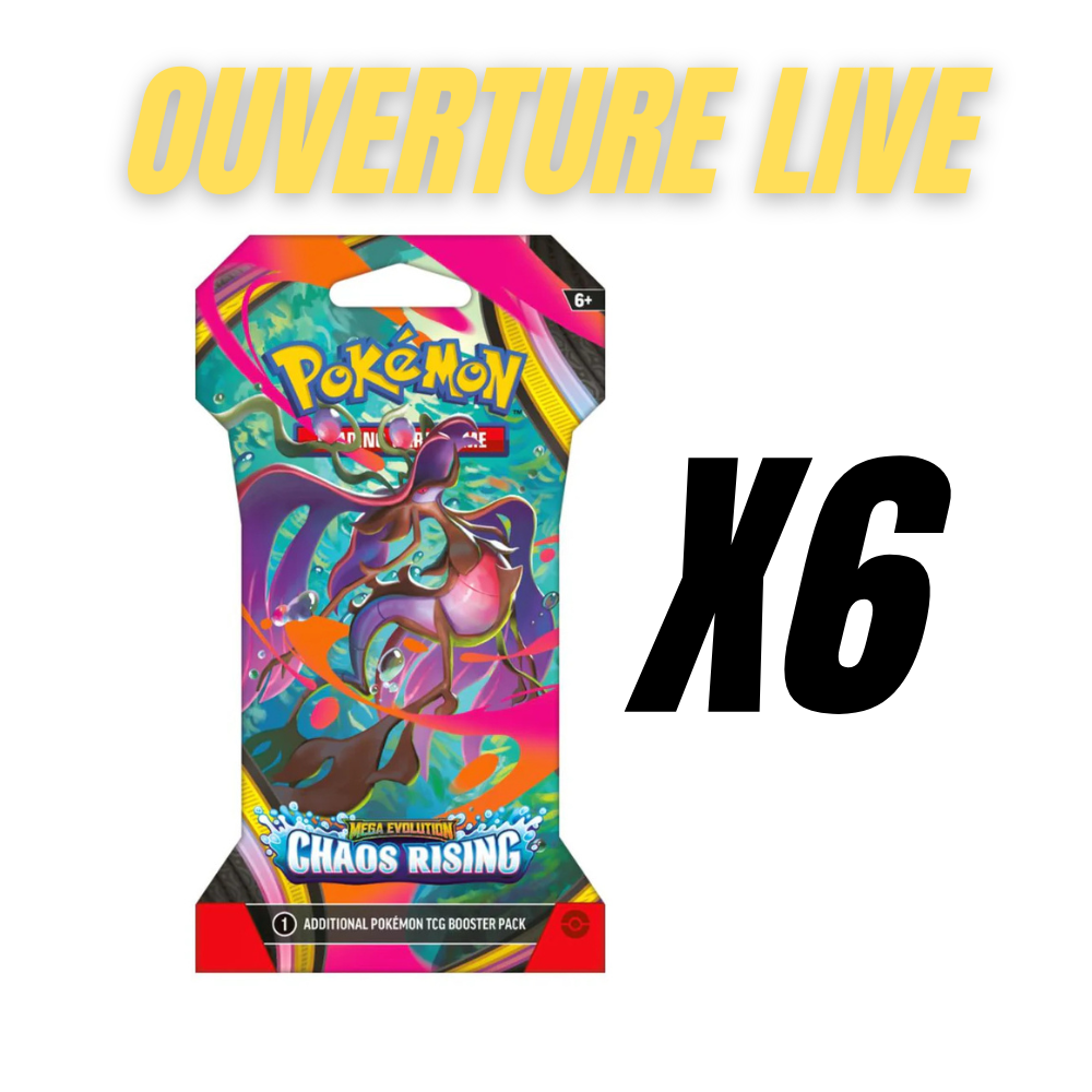 Pokémon - Mega Evolution Chaos Rising - 6 sleeve packs