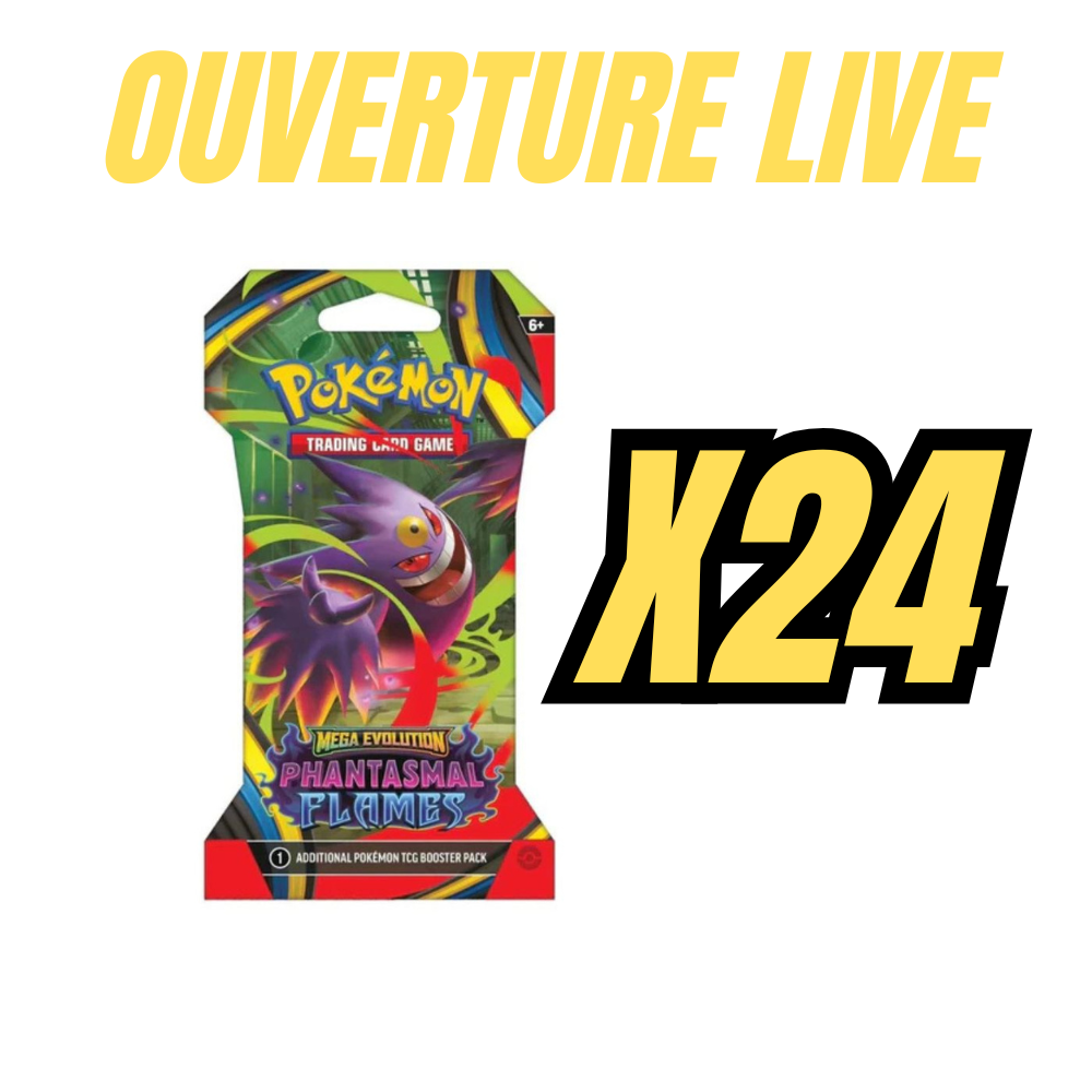 Pokémon - Mega Evolution Phantasmal Flames - Sleeved Pack Kit de 24
