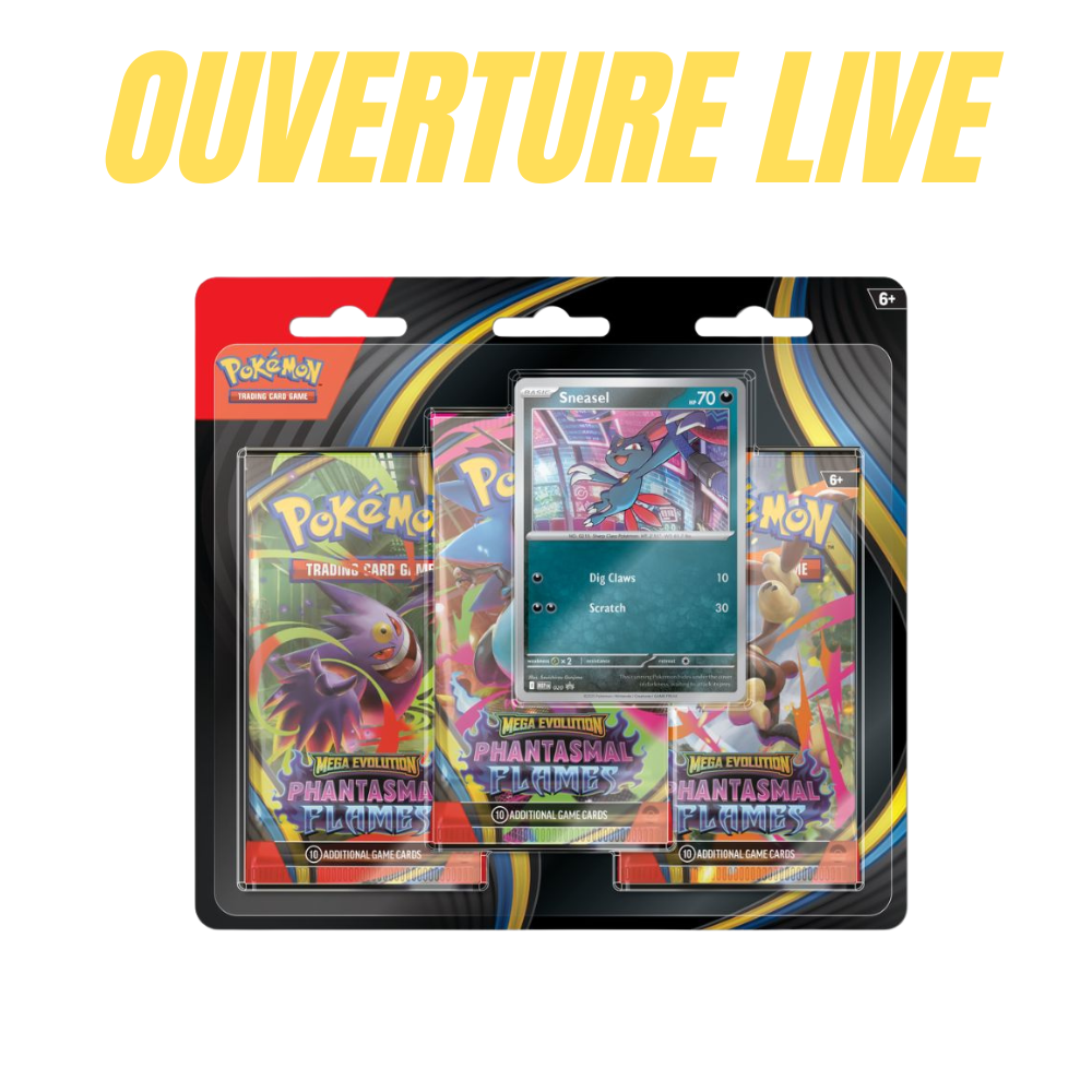 Pokémon - Mega Evolution Phantasmal Flames - 3 Pack Blister (Sneasel)